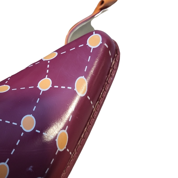 Stadium Stompers Women's Polka Dot Rain Boots Orange/ Raspberry Color Size 39. - Picture 5 of 11